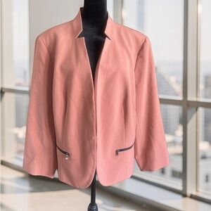 Nine West Women's Copper Blazer with Zipper Pockets DC